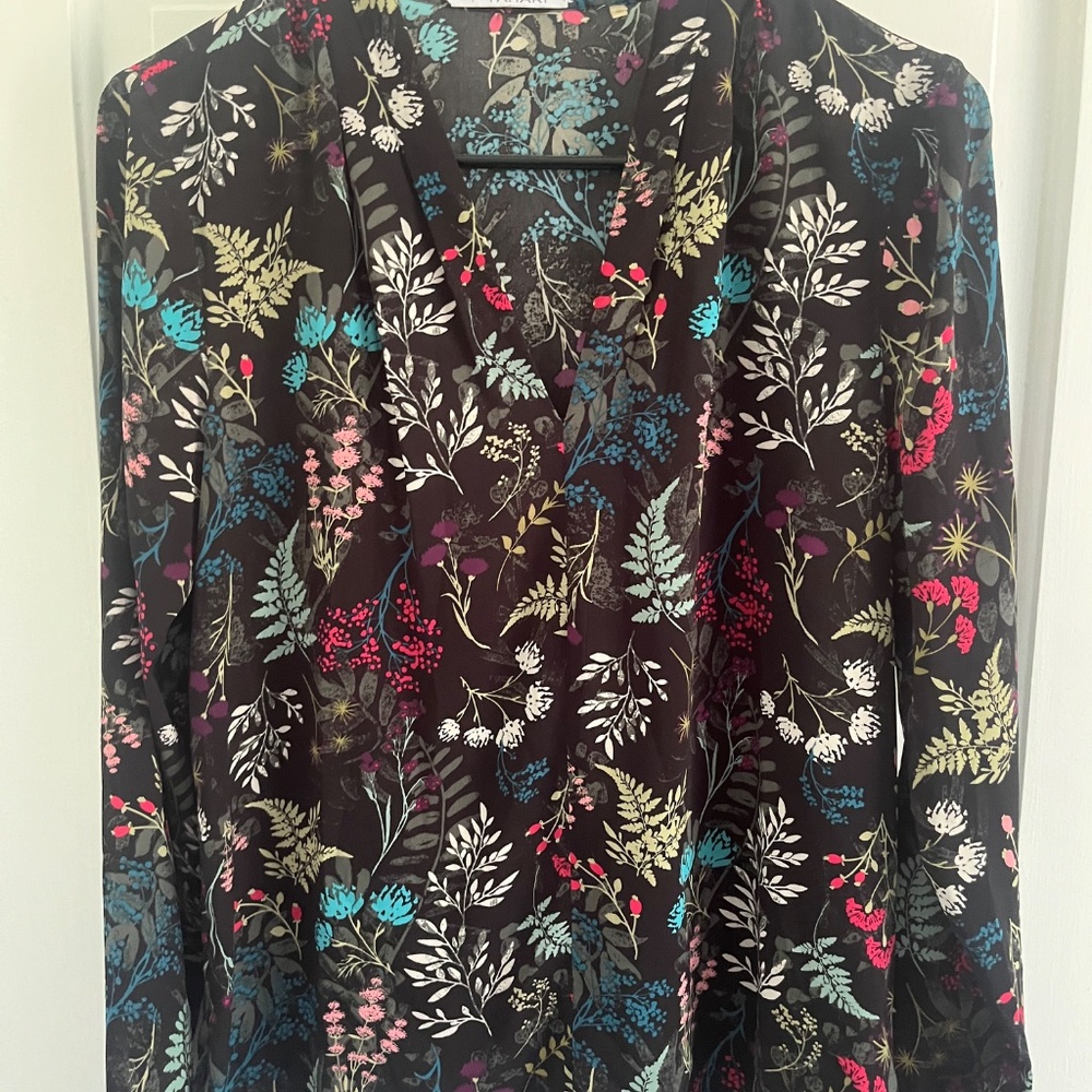 T Tahari Floral Blouse XS